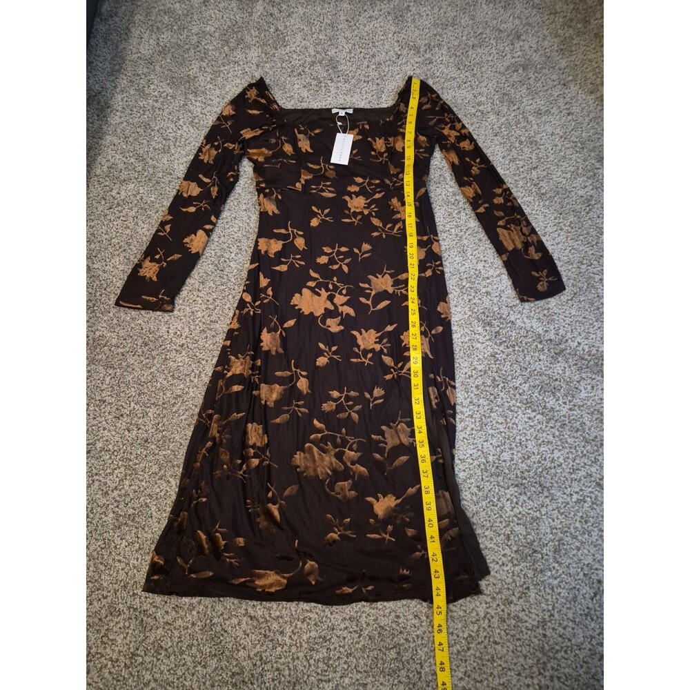 NWT Baltic Born XL Tamara Dress Velvet Burnout Deep Plum Bronze Fairy Grunge - Picture 8 of 12